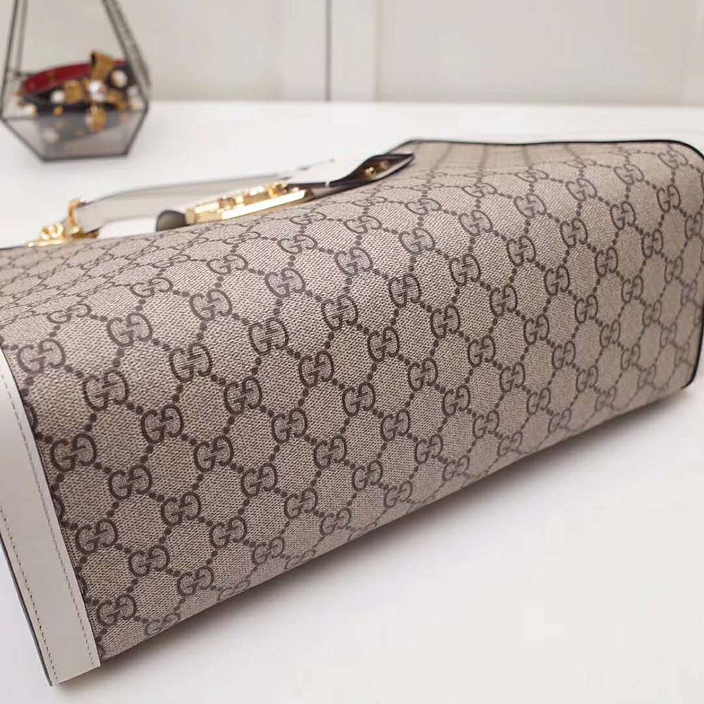 Gucci GG Women Padlock Medium GG Supreme Canvas Shoulder Bag