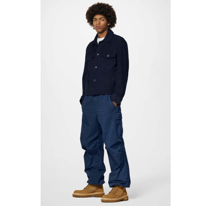 Louis Vuitton Unisex LV Ranger Ankle Boot Beige Nubuck Calf Leather Monogram Denim