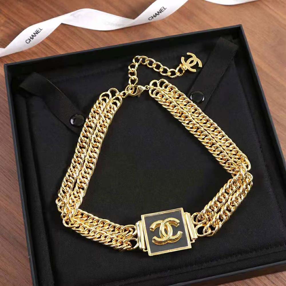Chanel Women Choker in Metal & Resin