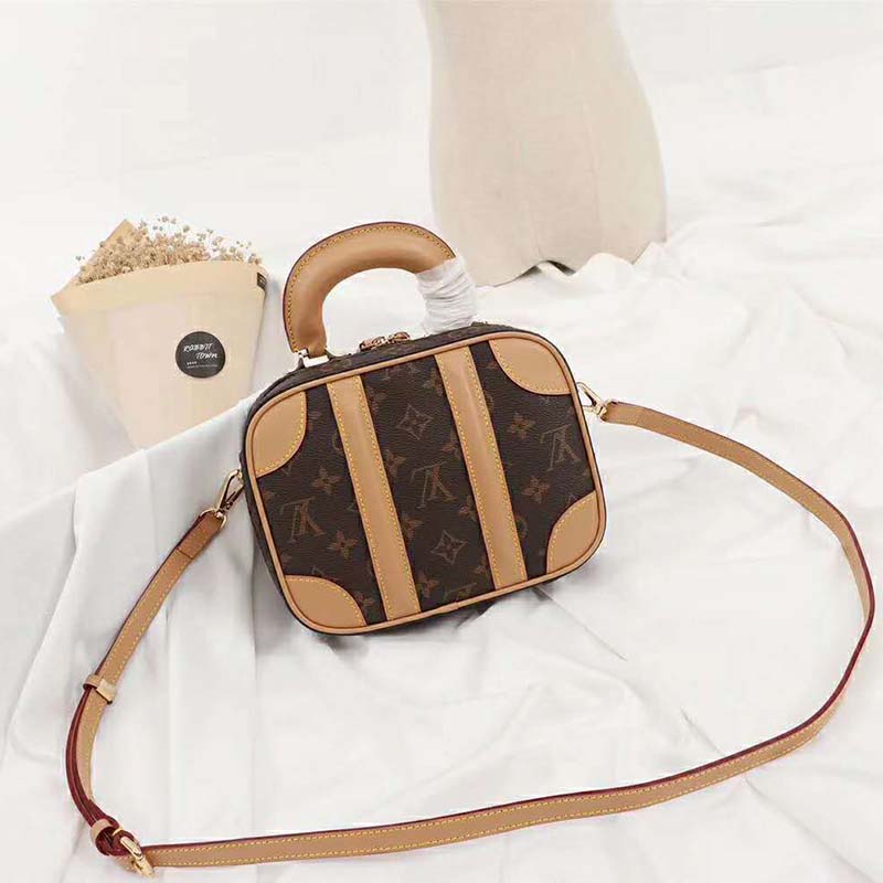 Louis Vuitton LV Women Valisette BB Handbag in Monogram Canvas-Brown