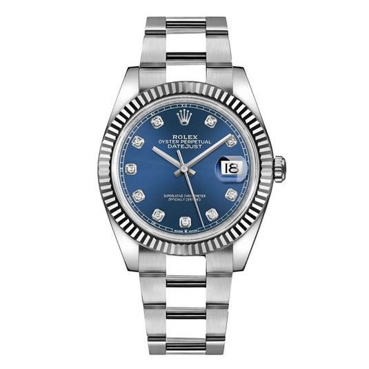 Rolex Datejust Blue Diamond Dial 41mm