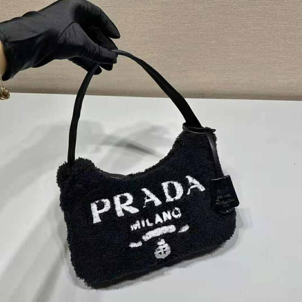 Prada Women Re-Edition 2000 Terry Mini-Bag-Black