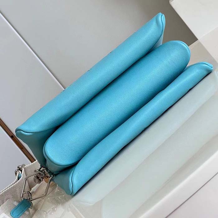 Louis Vuitton LV Women Coussin PM Handbag Azure Blue Lambskin Calfskin