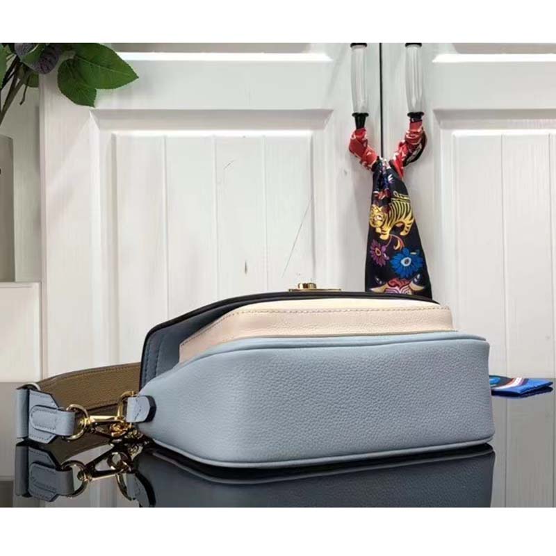 Louis Vuitton LV Women Lockme Tender Bleu Nuage Blue Grained Calf Leather