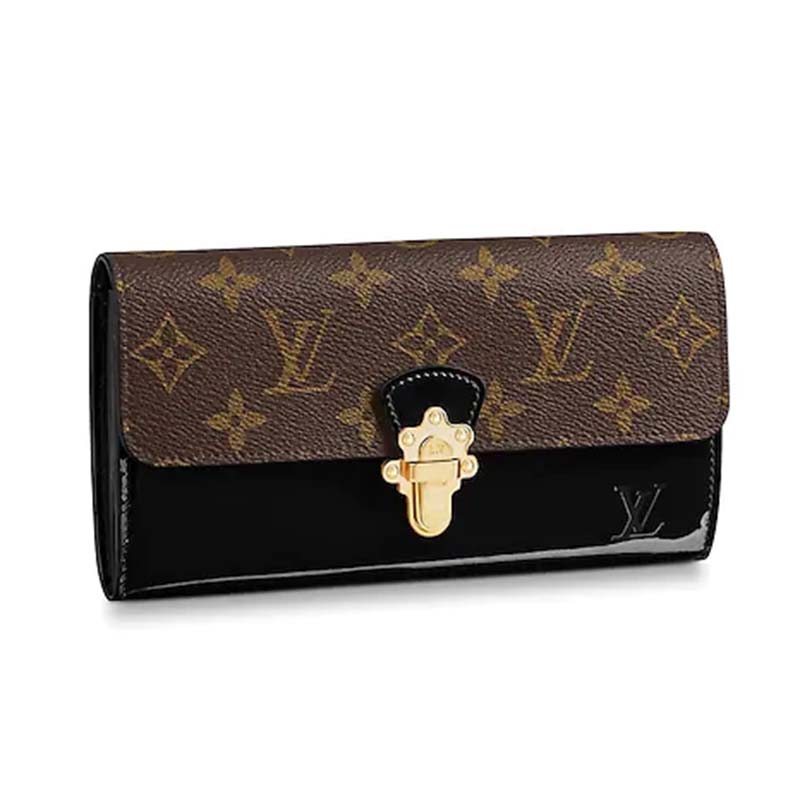 Louis Vuitton LV Women Cherrywood Wallet Monogram Coated Canvas