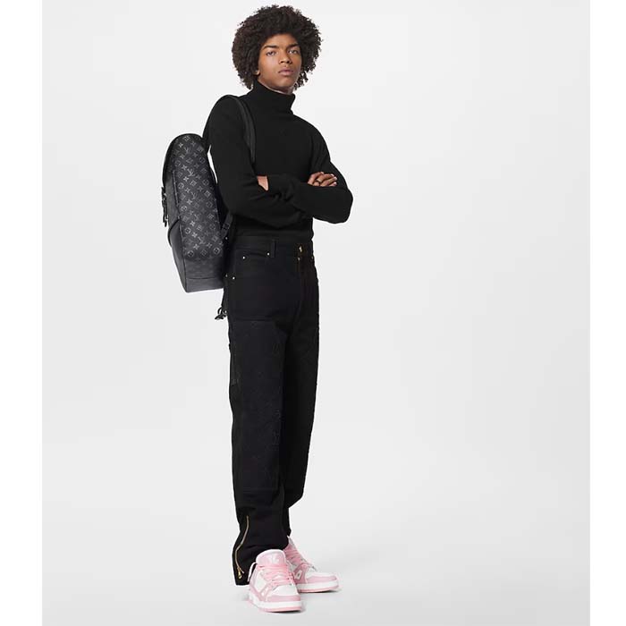 Louis Vuitton Unisex LV Trainer Sneaker Pink Mix Materials Rubber Initials Monogram Flowers