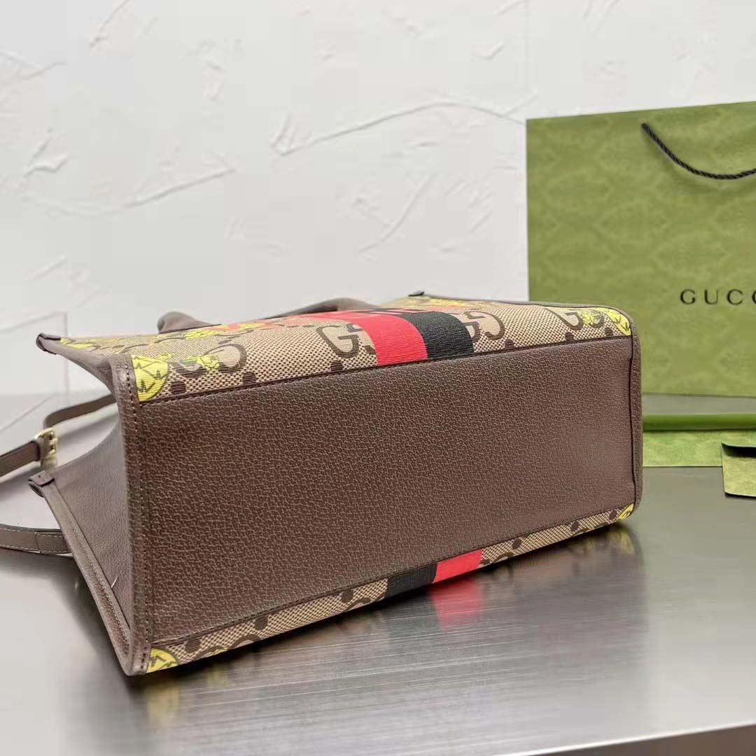 Gucci Unisex Pineapple GG Supreme Medium Tote Maxi GG Supreme Canvas