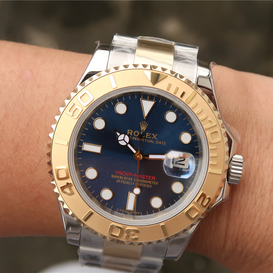 Rolex Yacht-Master Yellow Gold Bezel Blue Dial 40mm