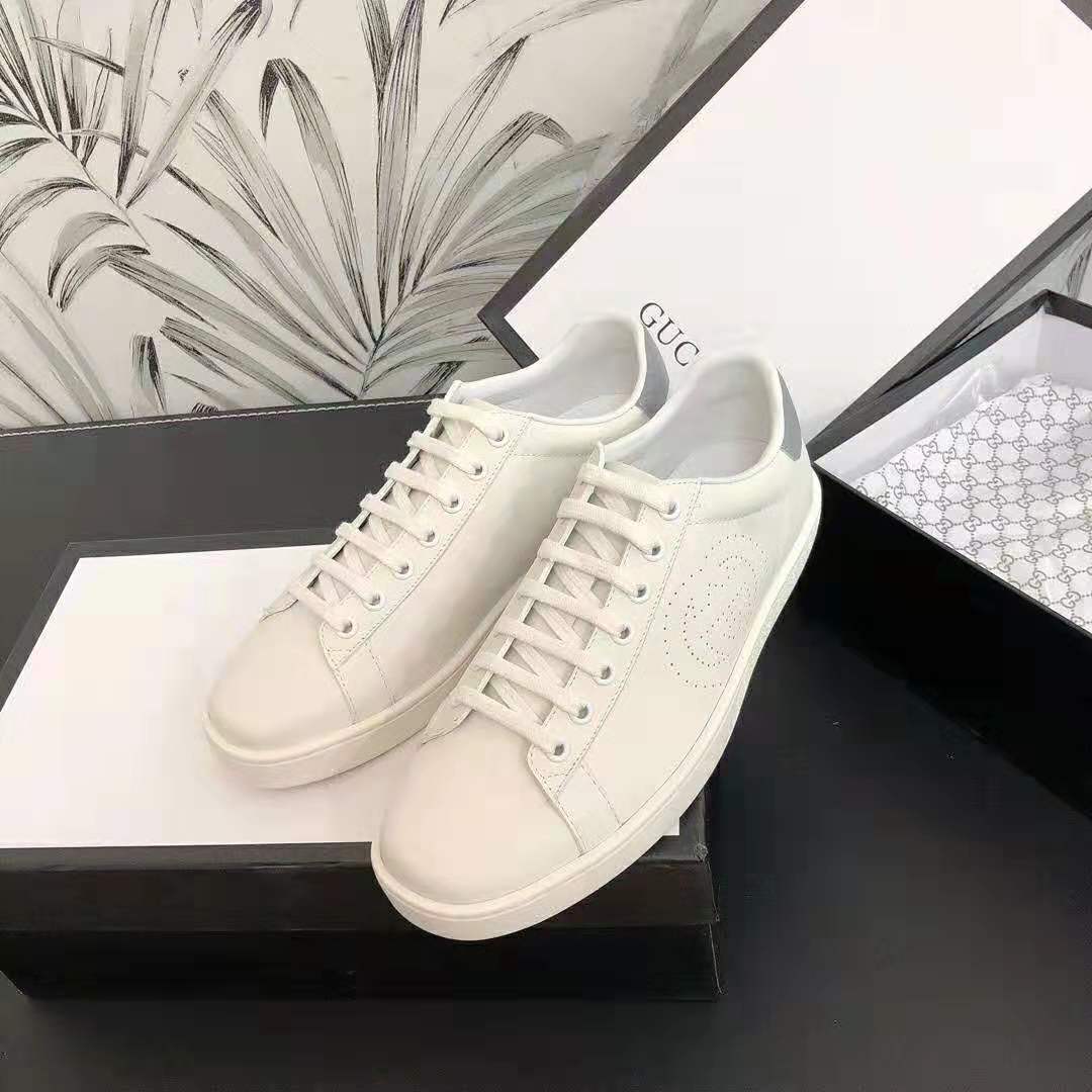 Gucci Unisex Ace Sneaker with Interlocking G-White