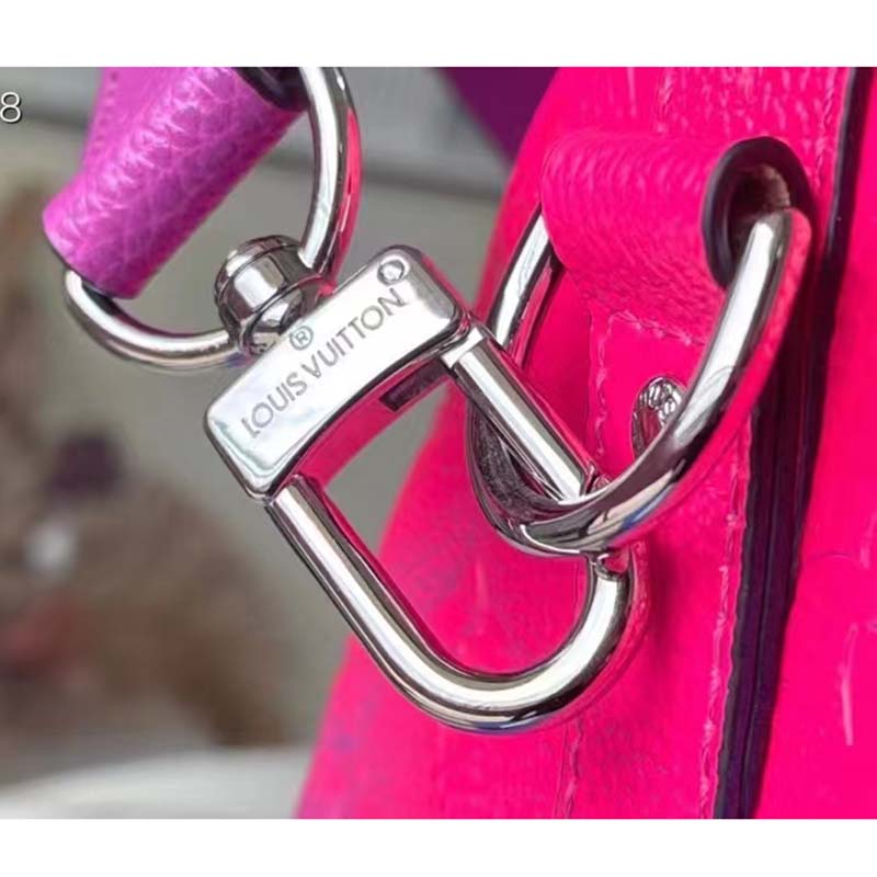 Louis Vuitton LV Unisex Keepall 50B Blue Pink Taurillon Cowhide Leather