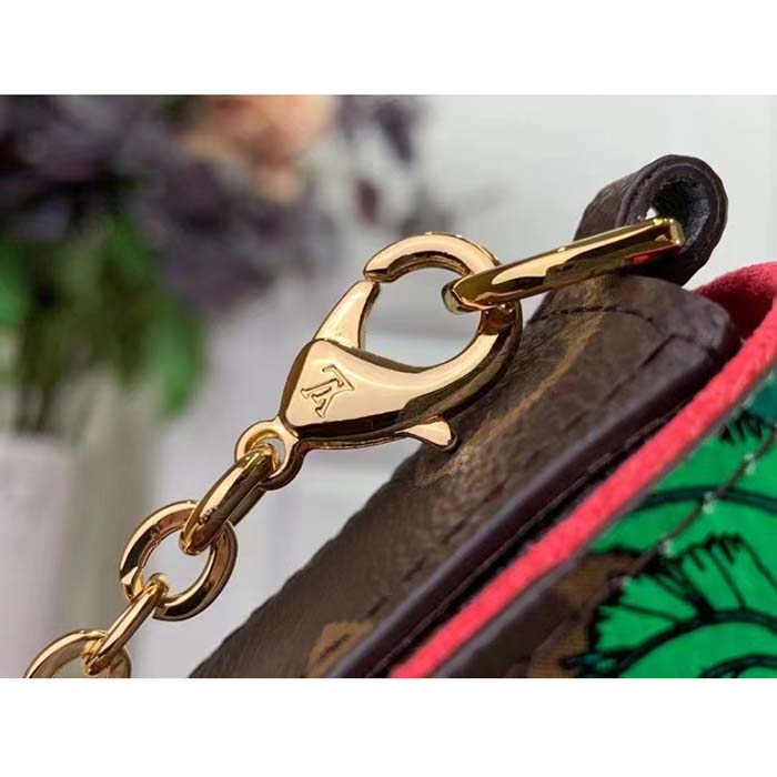 Louis Vuitton LV Women Félicie Pochette Dragon Fruit Pink Monogram Coated Canvas