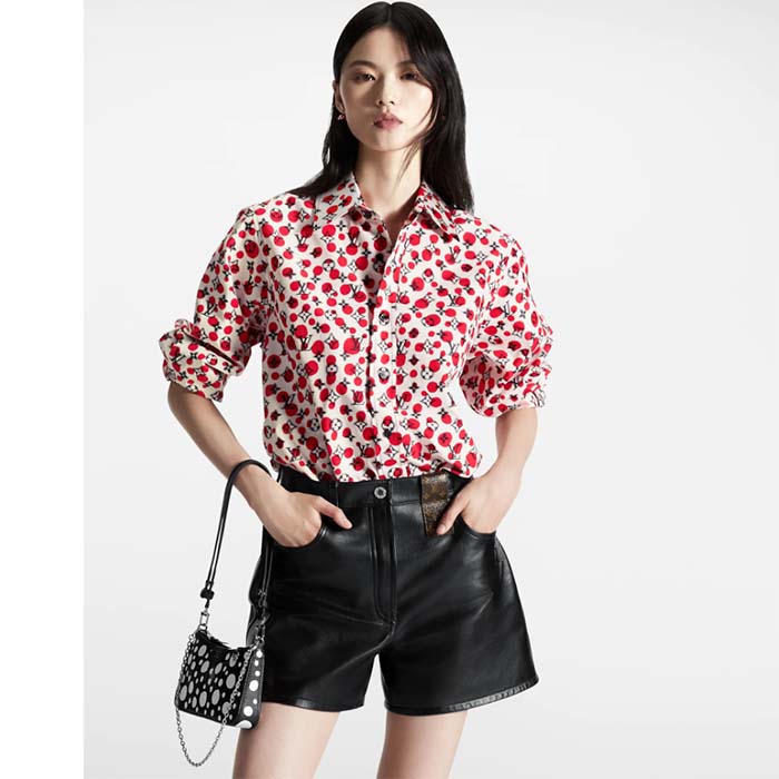 Louis Vuitton LV Women Easy Pouch On Strap Black White Embossed Grained Monogram Cowhide