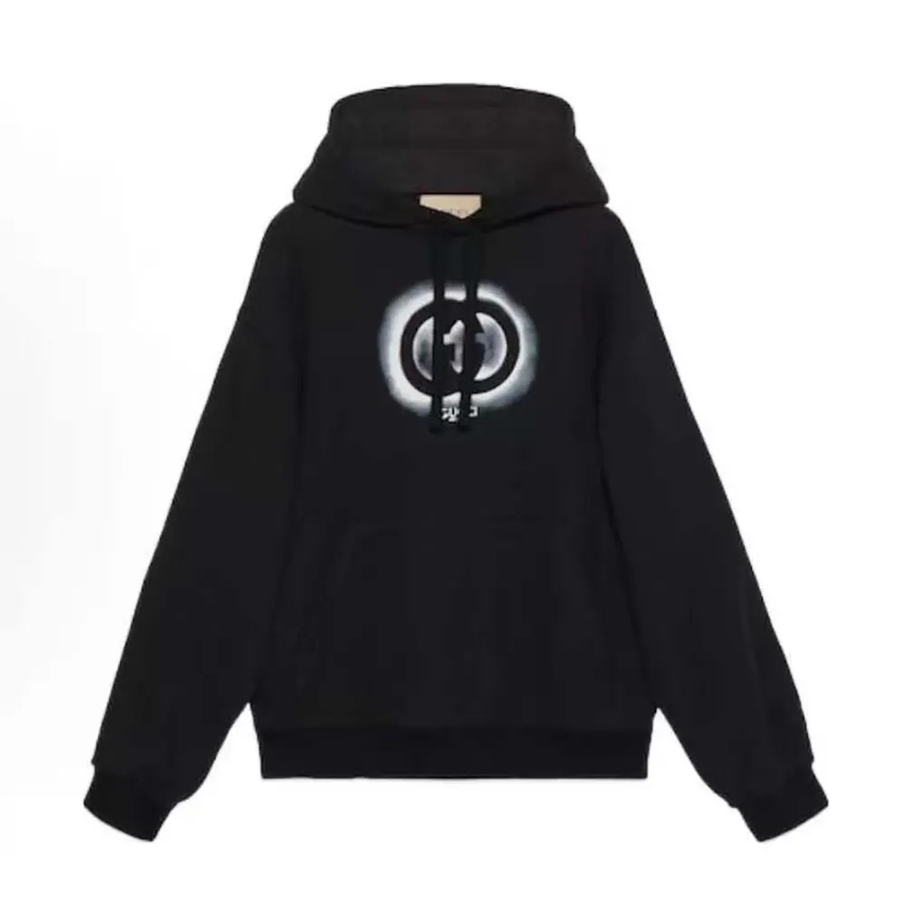 Gucci Men Cotton Jersey Printed Sweatshirt-Black/White