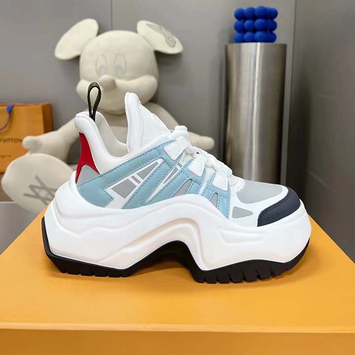 Louis Vuitton Women LV Archlight Sneaker Blue Gray Mix Materials 5 Cm Heel