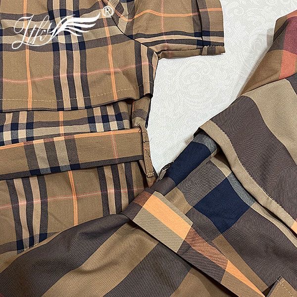 New casual retro plaid waist dress PD042025051910