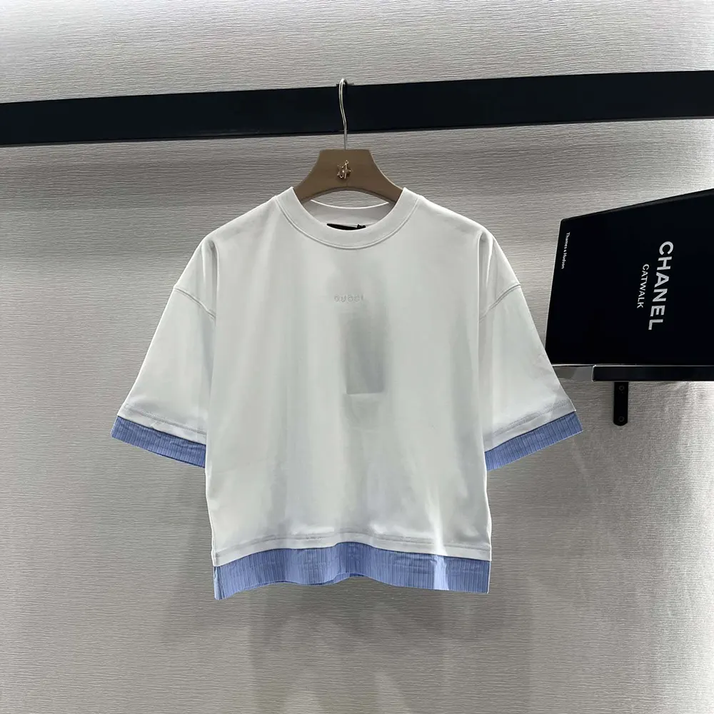 Gucci Women Soft Jersey T-shirt with Embroidery ‎833049XJHGV