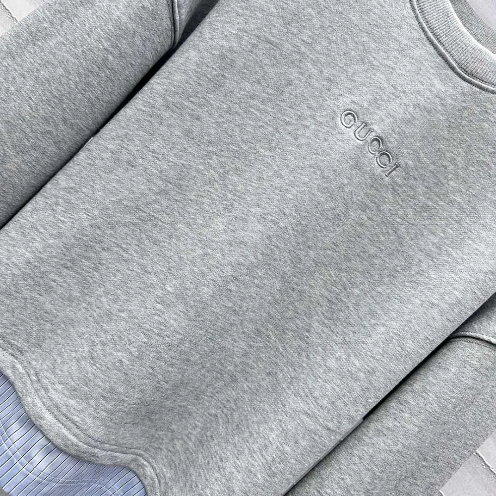 Gucci Men Cotton Jersey Sweatshirt with Embroidery 837933