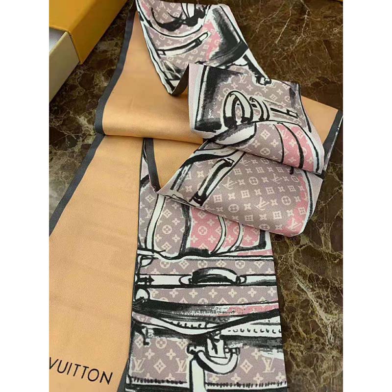 Louis Vuitton LV Women Trunks Bandeau with Trunks and Luggage Pattern-Pink