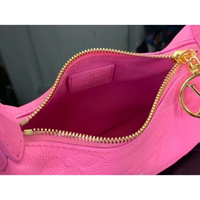Louis Vuitton LV Women Mini Moon Pink Monogram Empreinte Embossed Supple Grained Cowhide Leather