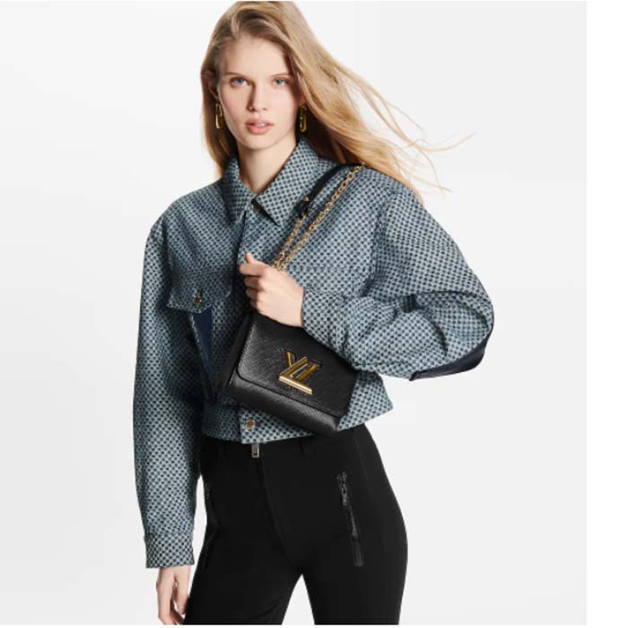 Louis Vuitton LV Women Twist PM Chain Bag Black Epi Grained Cowhide Leather