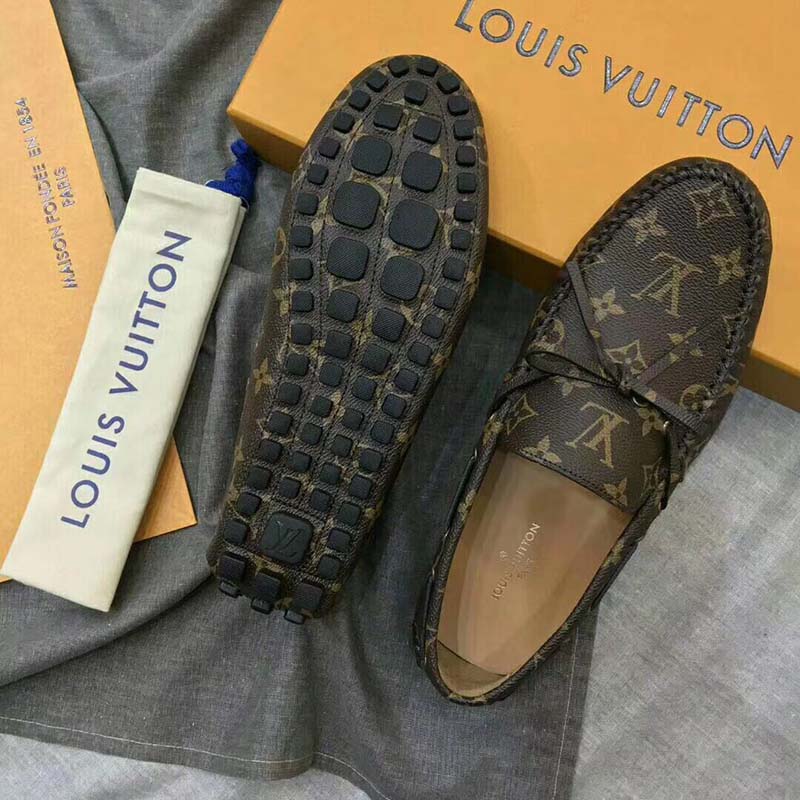 Louis Vuitton LV Men Arizona Moccasin Shoes Brown