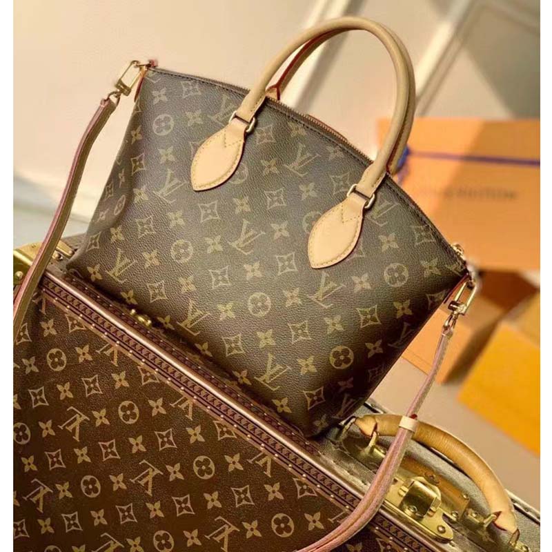Louis Vuitton LV Women Boétie PM Monogram Coated Canvas Cowhide Leather