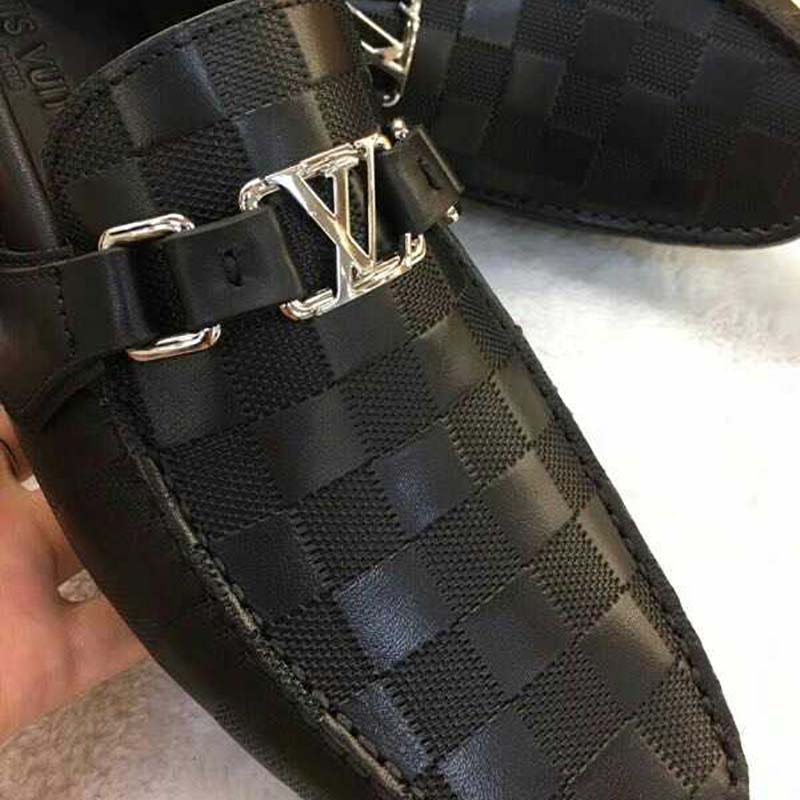 Louis Vuitton LV Men Hockenheim Moccasin Shoes Black