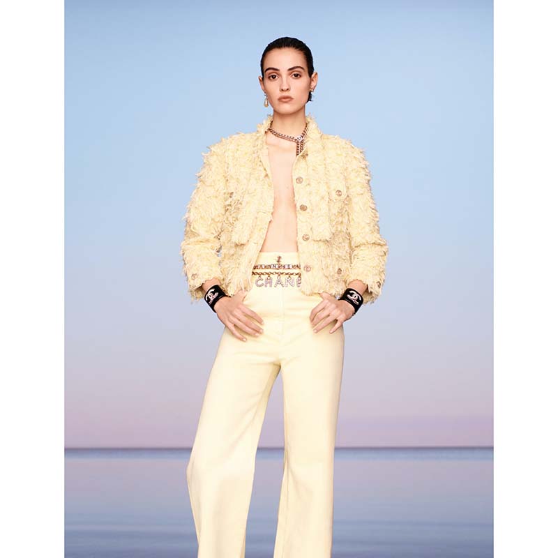 Chanel Women Paris Metal & Strass Gold & Crystal Belt