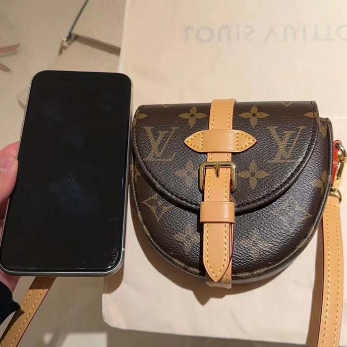 Louis Vuitton LV Women Micro Chantilly Monogram Coated Canvas Natural Cowhide Leather