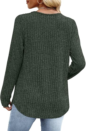 Women's Long-Sleeved V-Neck Lightweight Sweater Casual Waist-Tightening Top Set - 2025 Autumn Fashion Clothing