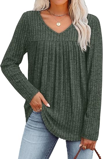 Women's Long-Sleeved V-Neck Lightweight Sweater Casual Waist-Tightening Top Set - 2025 Autumn Fashion Clothing
