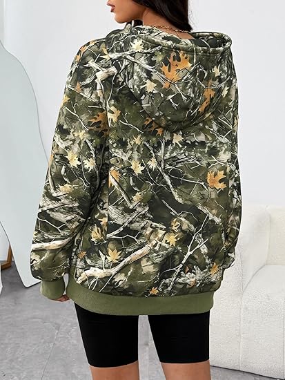 Women's Oversized Hooded Fleece Sweatshirt, Autumn Fashion Pullover Sweater, Winter Clothing