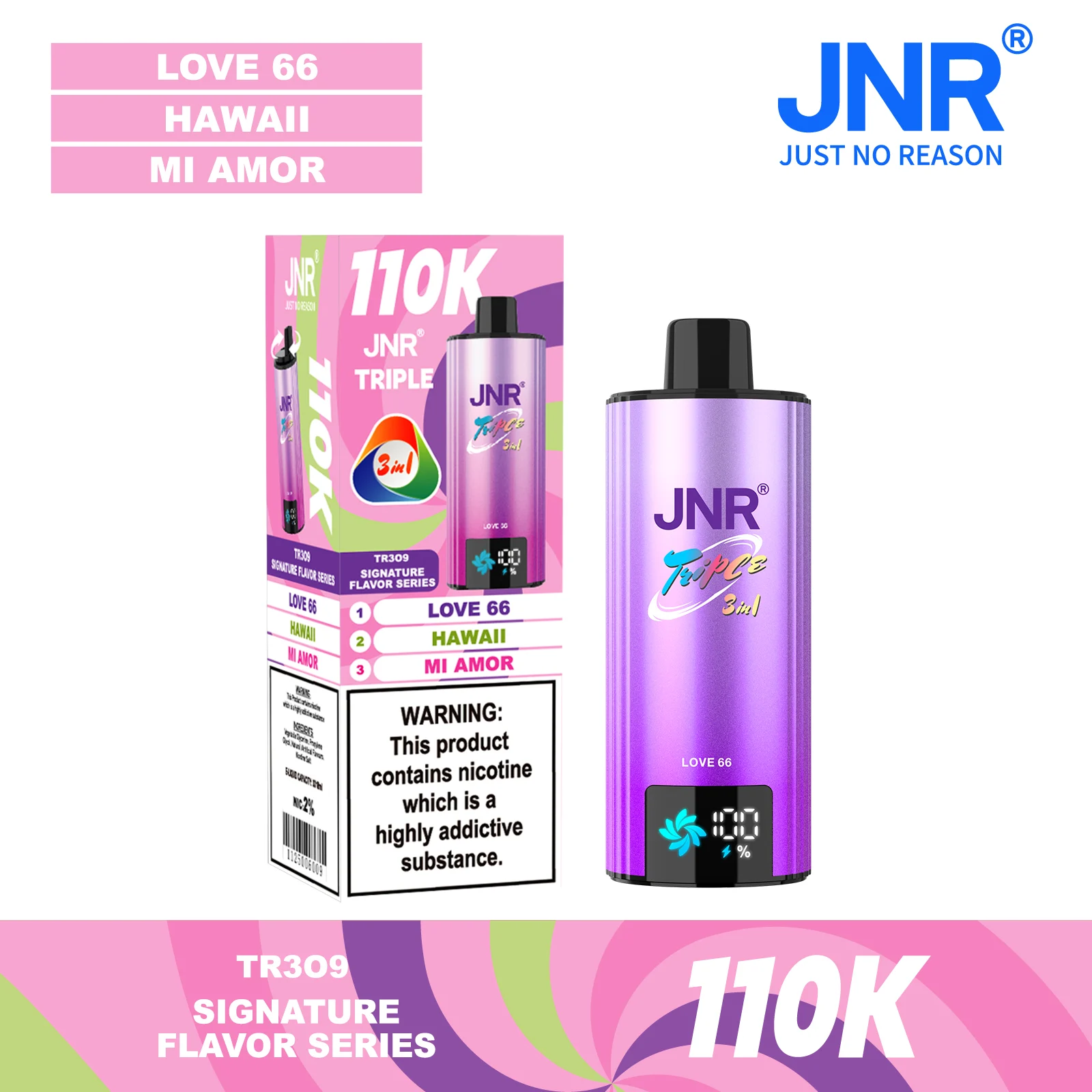 JNR TRIPLE 3-in-1 110.000 Puffs Disposable Vape