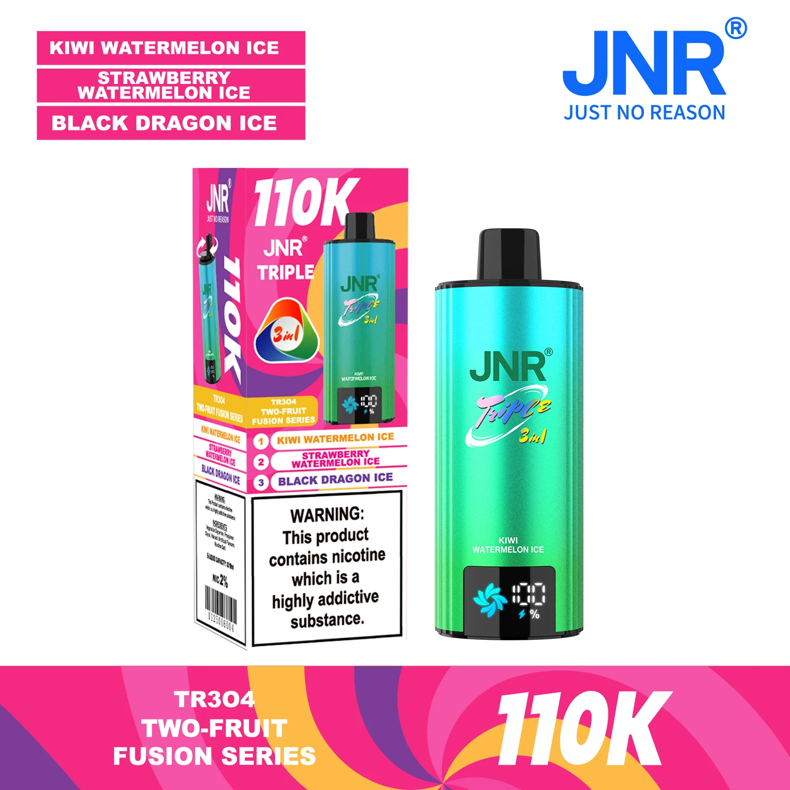JNR TRIPLE 3-in-1 110.000 Puffs Disposable Vape