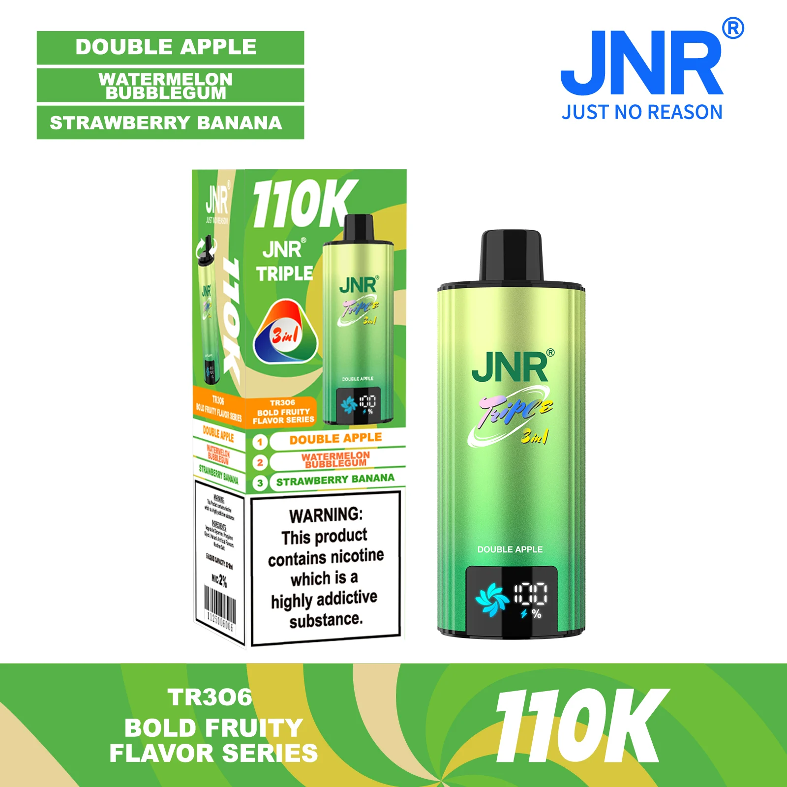 JNR TRIPLE 3-in-1 110.000 Puffs Disposable Vape