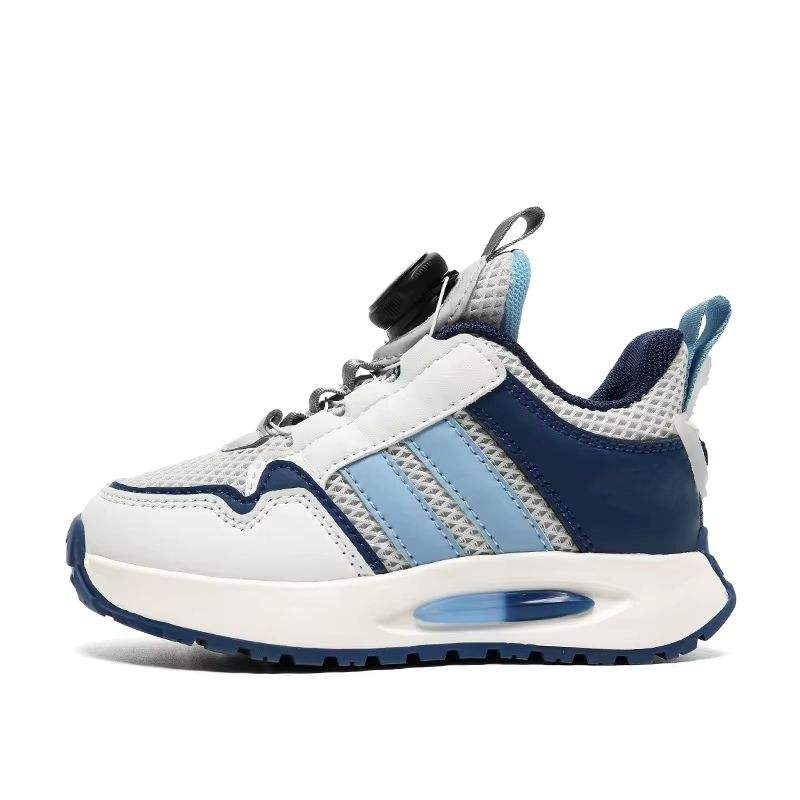 Children Sport Shoes Zapatillas Rotate Button Breathable Mesh Fashion Kids Shoes Boys Sneaker