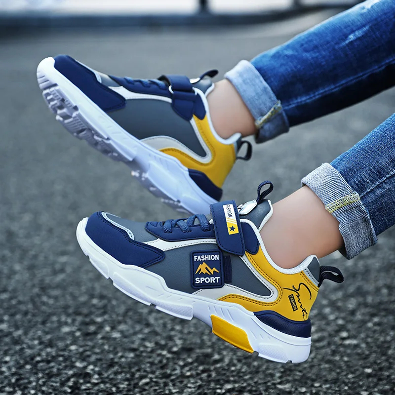 Hot Selling Fashion Children's Sports Casual Shoes Wear-resistant Non-slip TPR Breathable Kids Sneakers