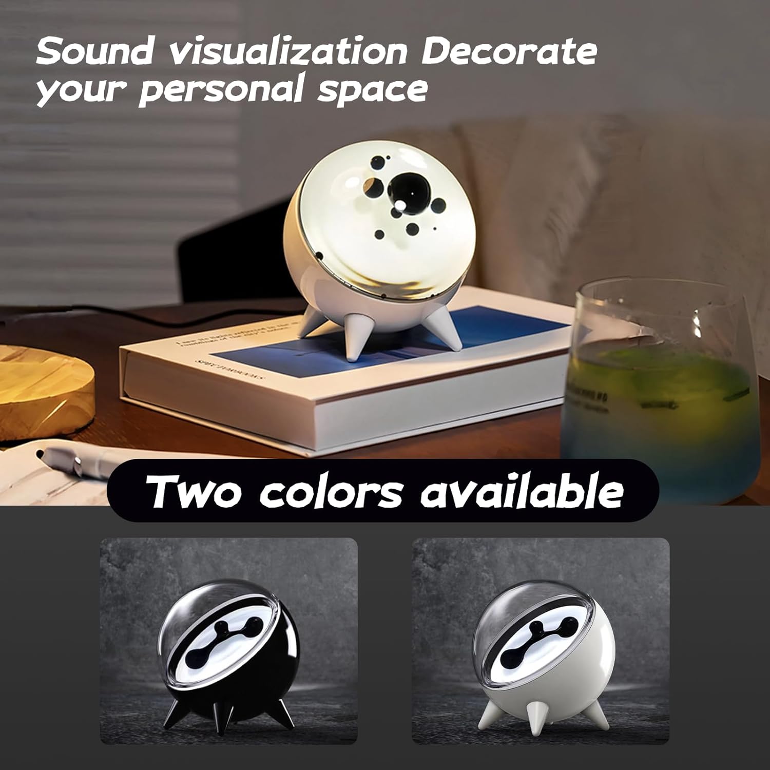 ZenFrekvens Dancing Ferrofluid Display with Music Rhythm, Magnetic Liquid Art with Stand, Ferrofluid Speaker Music Mate, Symbiote in a Bottle, Ferrofluid Display Lamp, Desktop Decor, Teenager Gifts