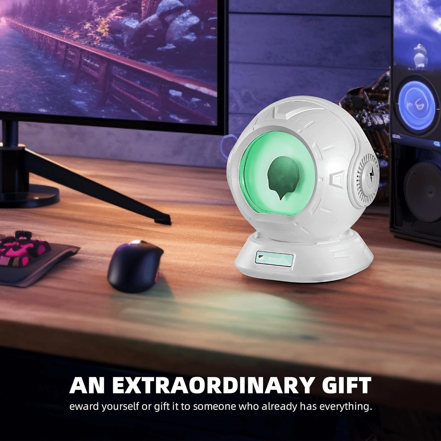 sovenomund Ferrofluid Speaker, Ferrofluid Audio Visual Bluetooth Speaker, Dancing Ferrofluid with 2 Adjustable Modes and Colorful Lights (Pearl White)