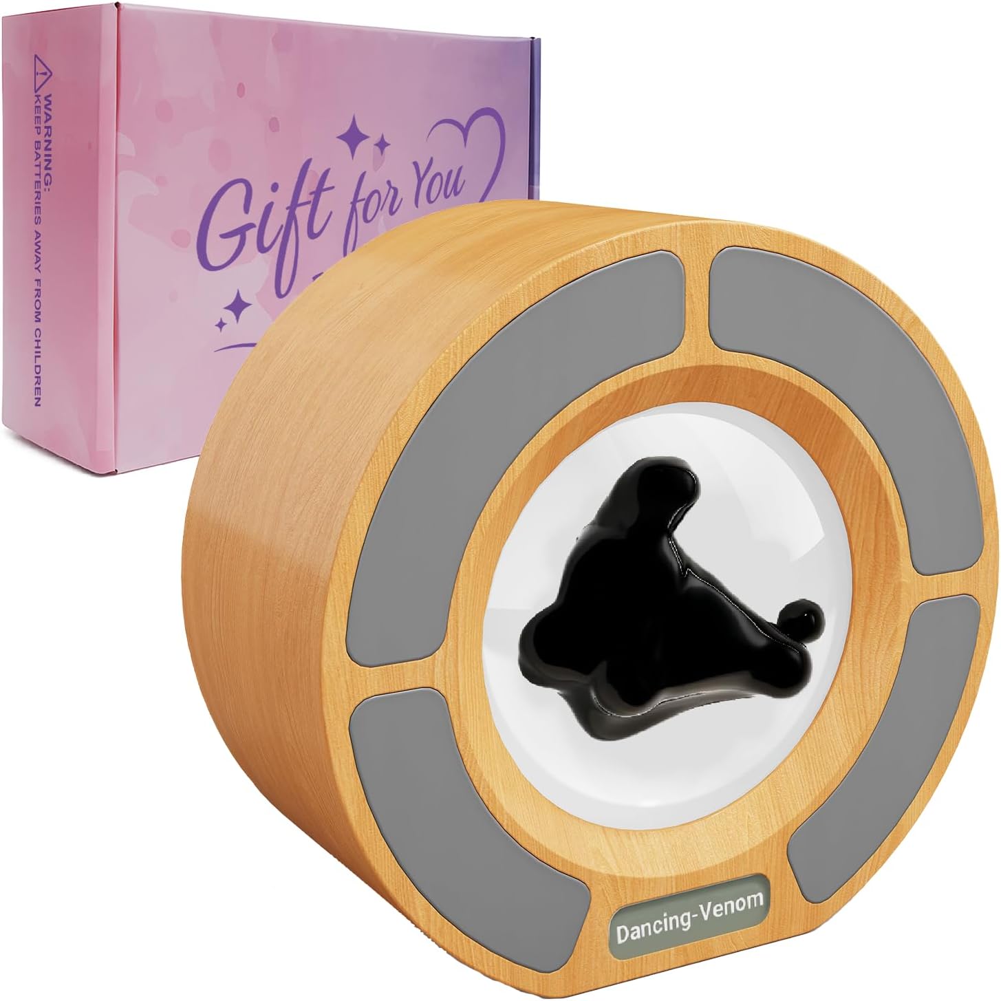 Alltripal Ferrofluid Sound Visualizer, Dancing Ferrofluid Speaker Music Mate, Audio Visualizer Desk Art with Lamp, Christmas for Friend - Desk, Bedroom & Office Display (No Speaker) (Car-Key)