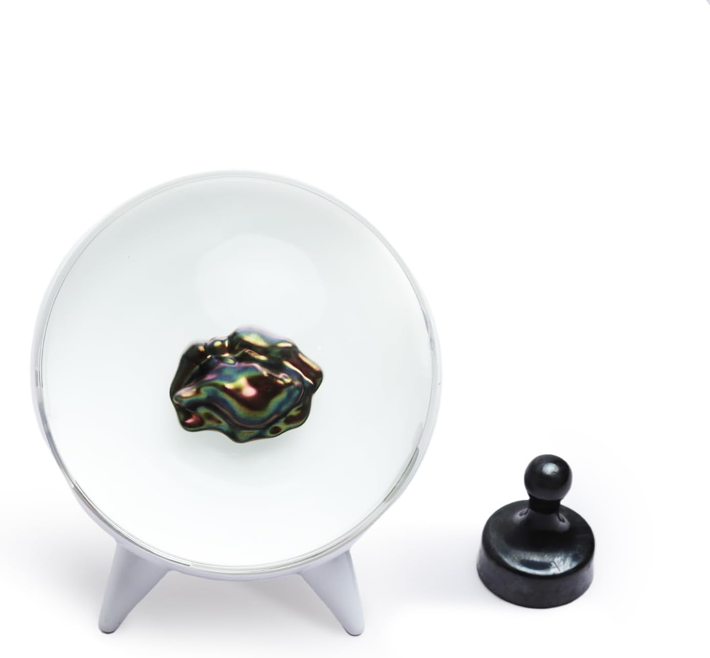 ZenFrekvens Dancing Ferrofluid Display with Music Rhythm, Magnetic Liquid Art with Stand, Ferrofluid Speaker Music Mate, Symbiote in a Bottle, Ferrofluid Display Lamp, Desktop Decor, Teenager Gifts