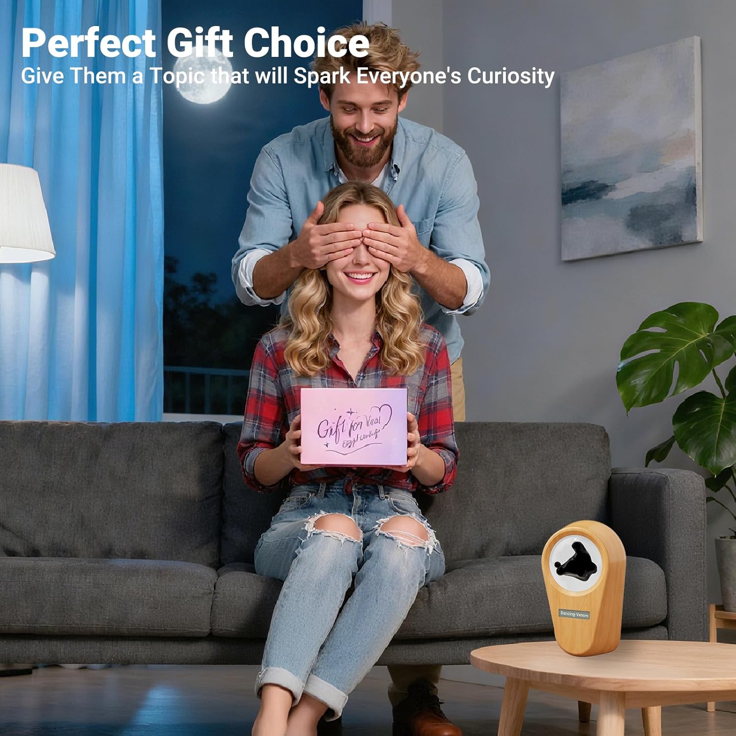 Alltripal Ferrofluid Sound Visualizer, Dancing Ferrofluid Speaker Music Mate, Audio Visualizer Desk Art with Lamp, Christmas for Friend - Desk, Bedroom & Office Display (No Speaker) (Car-Key)