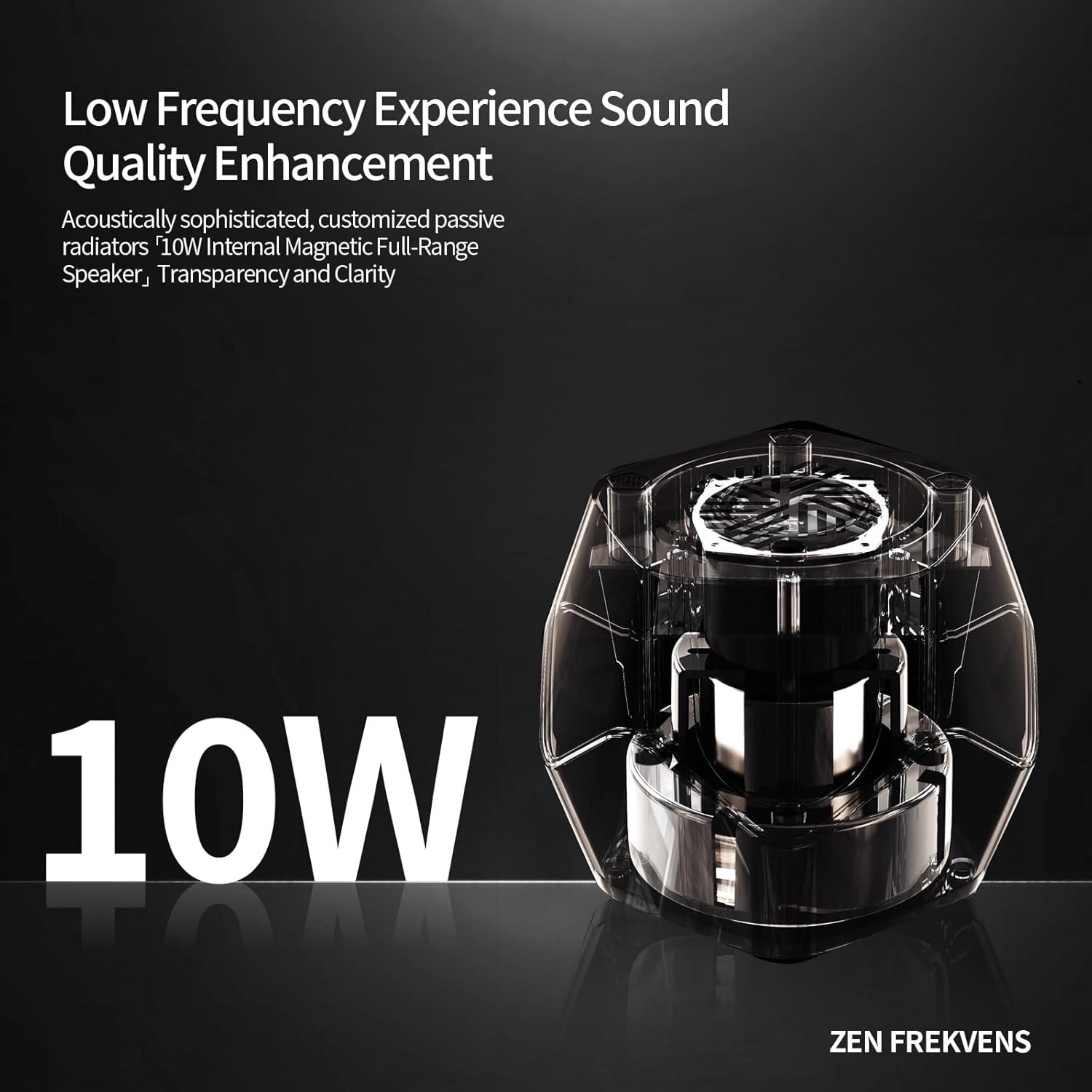 ZenFrekvens Dynamic Ferrofluid Bluetooth Speaker with Rhythm LED Light & Dancing Liquid Display - Interactive Audio Visualizer for Gaming, Desktop, Home Decor (Magnetic Liquid Art in Glass)(White)