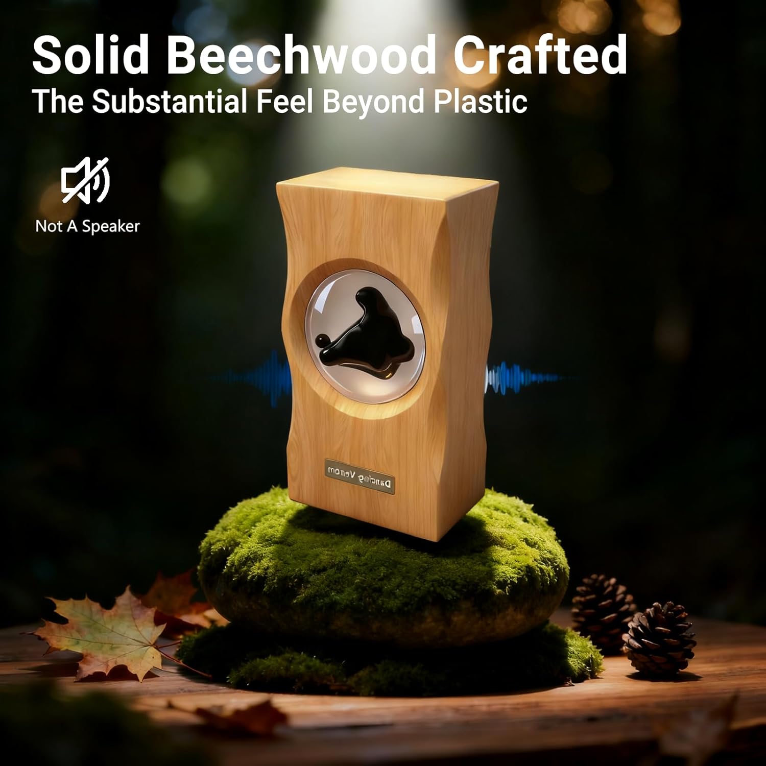 Alltripal Ferrofluid Sound Visualizer, Dancing Ferrofluid Speaker Music Mate, Audio Visualizer Desk Art with Lamp, Christmas for Friend - Desk, Bedroom & Office Display (No Speaker) (Car-Key)