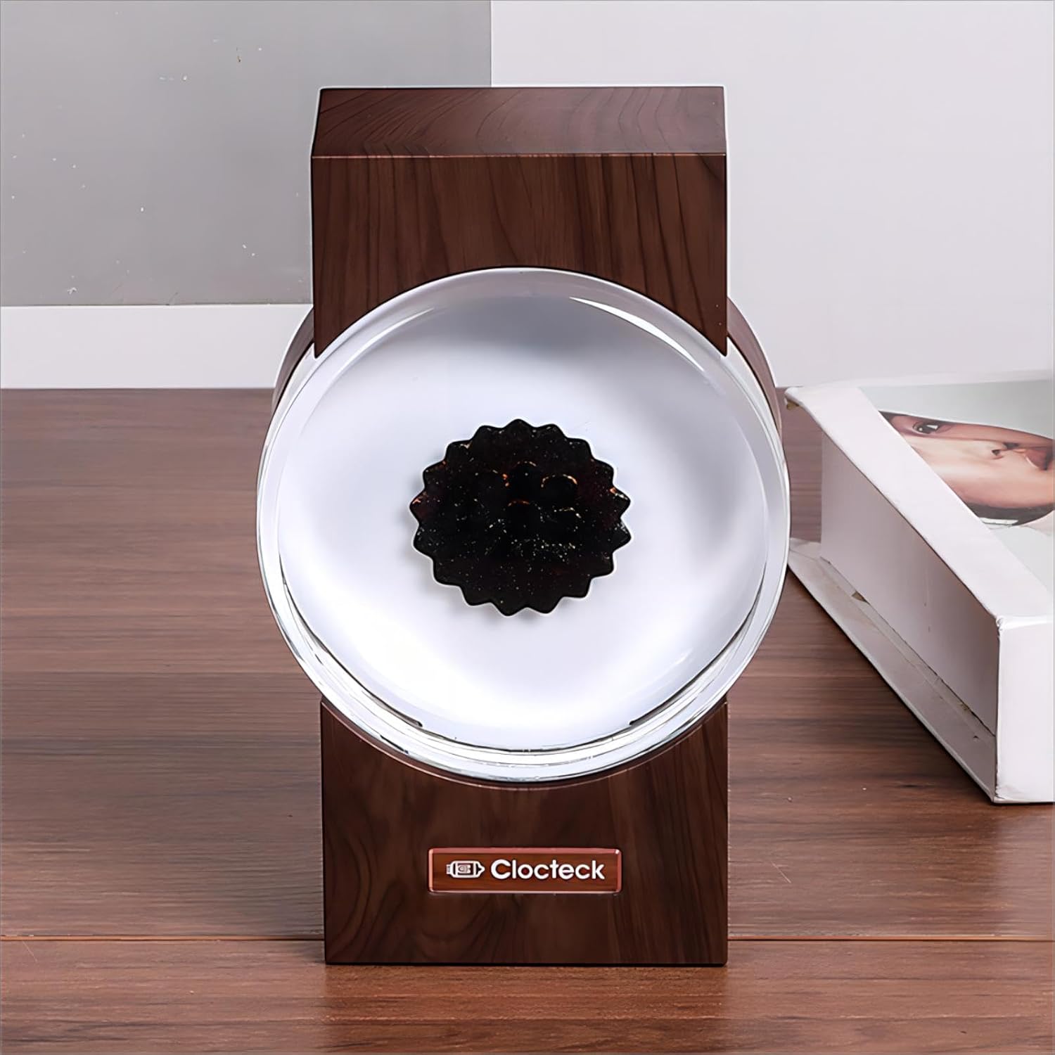 ClocTeck Ferrofluid Visualizer Dancing with Music Rhythm, Magnetic Fluid Music Speaker Mate,Ferrofluid Desk Decor Lamp, A Retro Gift for Friends (Ferrofluid Color: Starry Black)(Does Not Make Sound)