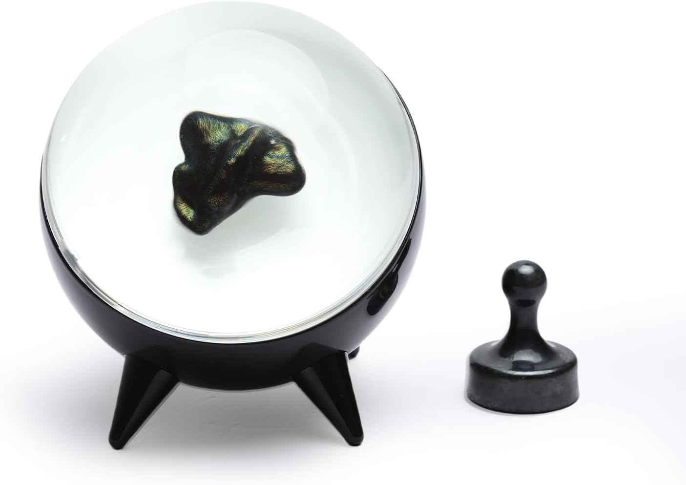 ZenFrekvens Dancing Ferrofluid Display with Music Rhythm, Magnetic Liquid Art with Stand, Ferrofluid Speaker Music Mate, Symbiote in a Bottle, Ferrofluid Display Lamp, Desktop Decor, Teenager Gifts