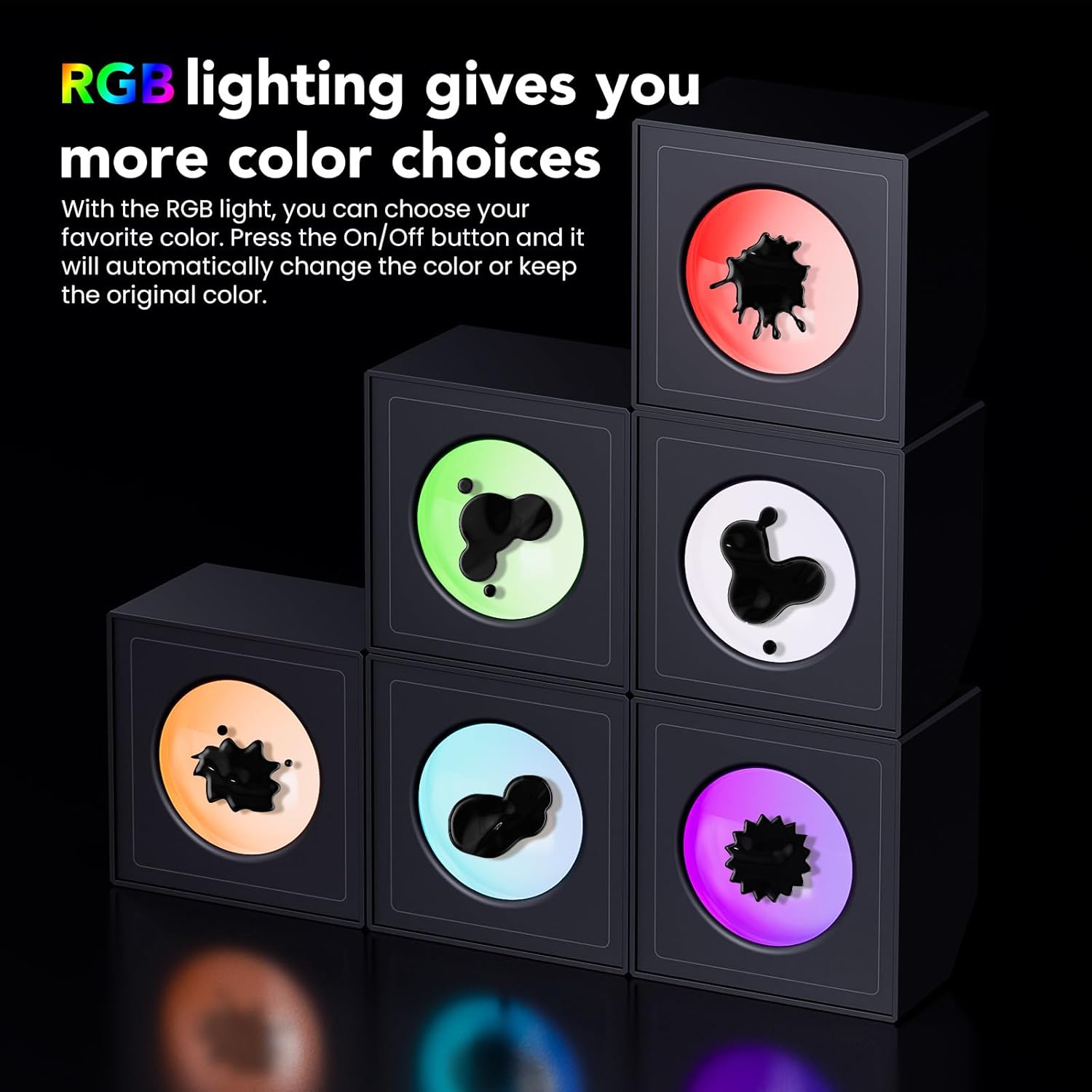 UNOHOUS Ferrofluid Music Visualizer, Ferrofluid Rhythm Music Lamp, RGB Light Ferrofluid Speaker Music Mate, Dancing Ferrofluid Sculptures for Desk,Office,Bedroom