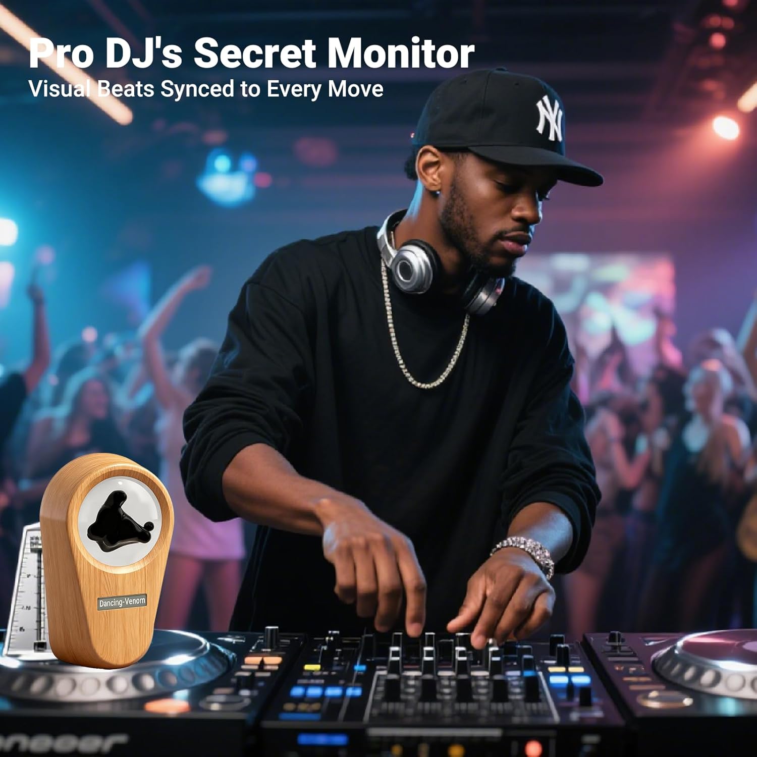 Alltripal Ferrofluid Sound Visualizer, Dancing Ferrofluid Speaker Music Mate, Audio Visualizer Desk Art with Lamp, Christmas for Friend - Desk, Bedroom & Office Display (No Speaker) (Car-Key)