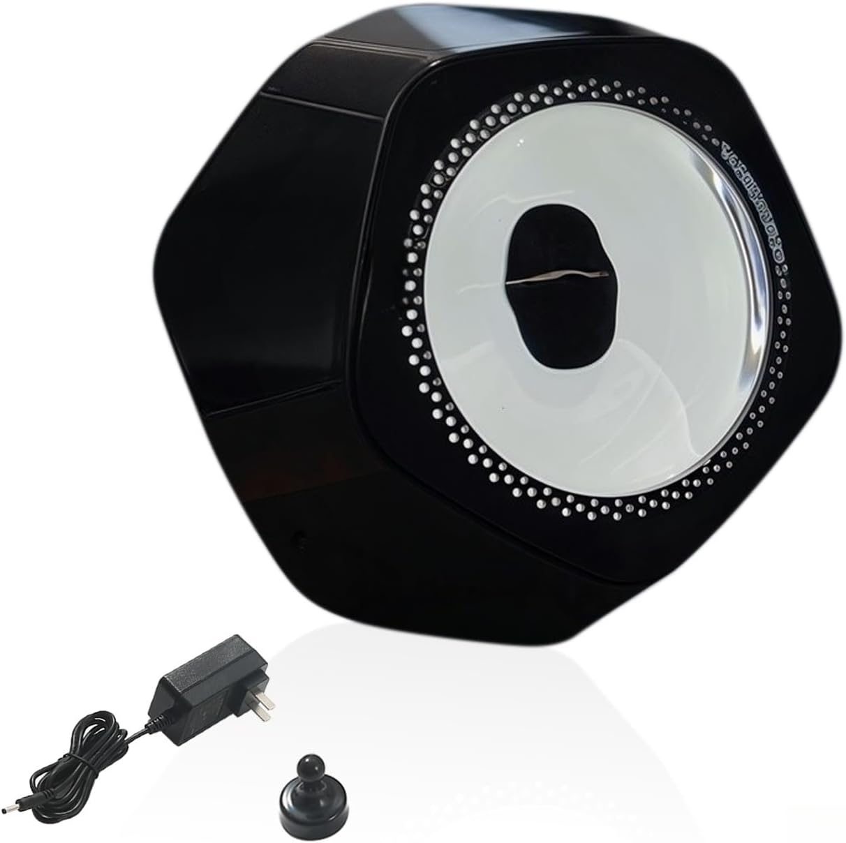 ZenFrekvens Dynamic Ferrofluid Bluetooth Speaker with Rhythm LED Light & Dancing Liquid Display - Interactive Audio Visualizer for Gaming, Desktop, Home Decor (Magnetic Liquid Art in Glass)(White)