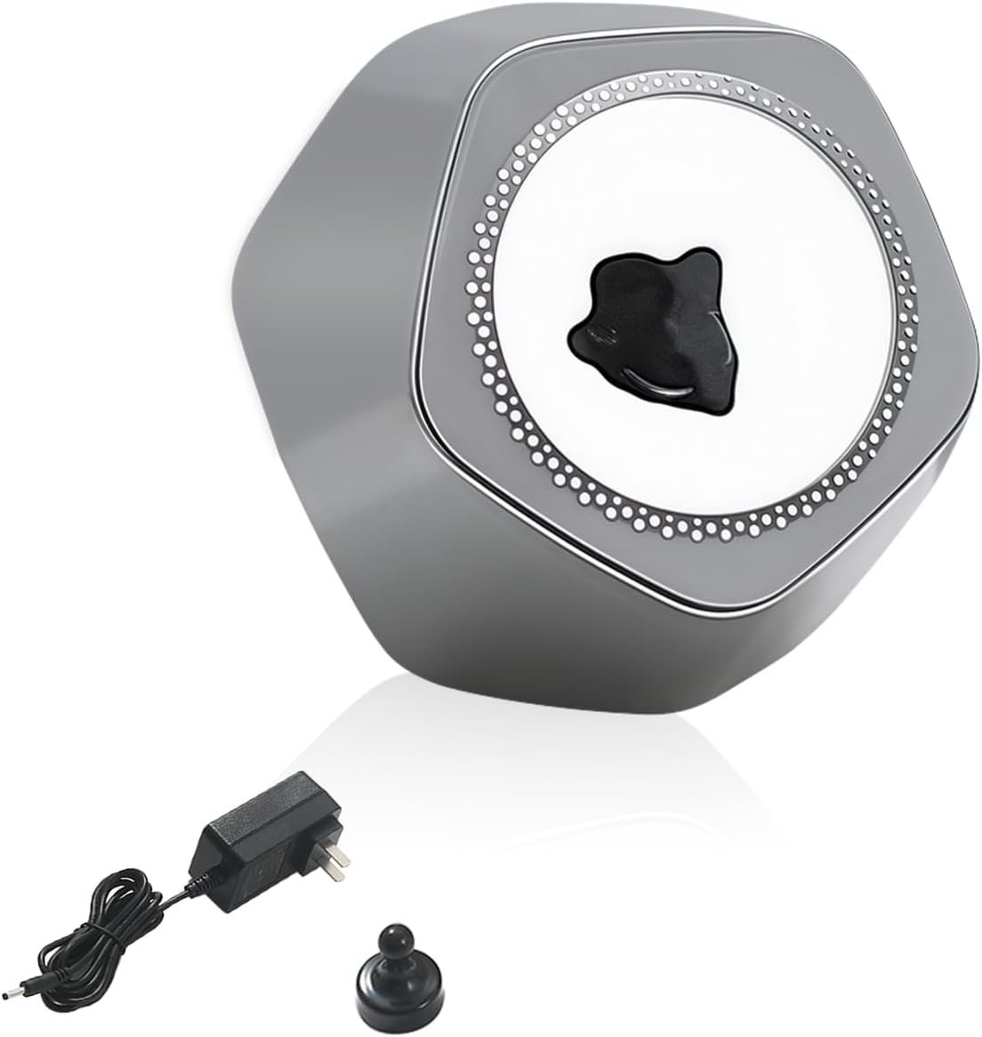 ZenFrekvens Dynamic Ferrofluid Bluetooth Speaker with Rhythm LED Light & Dancing Liquid Display - Interactive Audio Visualizer for Gaming, Desktop, Home Decor (Magnetic Liquid Art in Glass)(White)